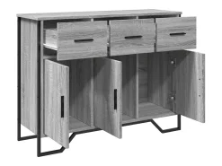 Aparador buffet cómoda armario unidad de almacenamiento organizador cocina salón salón Sonoma 97 x 32,5 x 74,5 cm madera contrachapada gris 02_0036560
