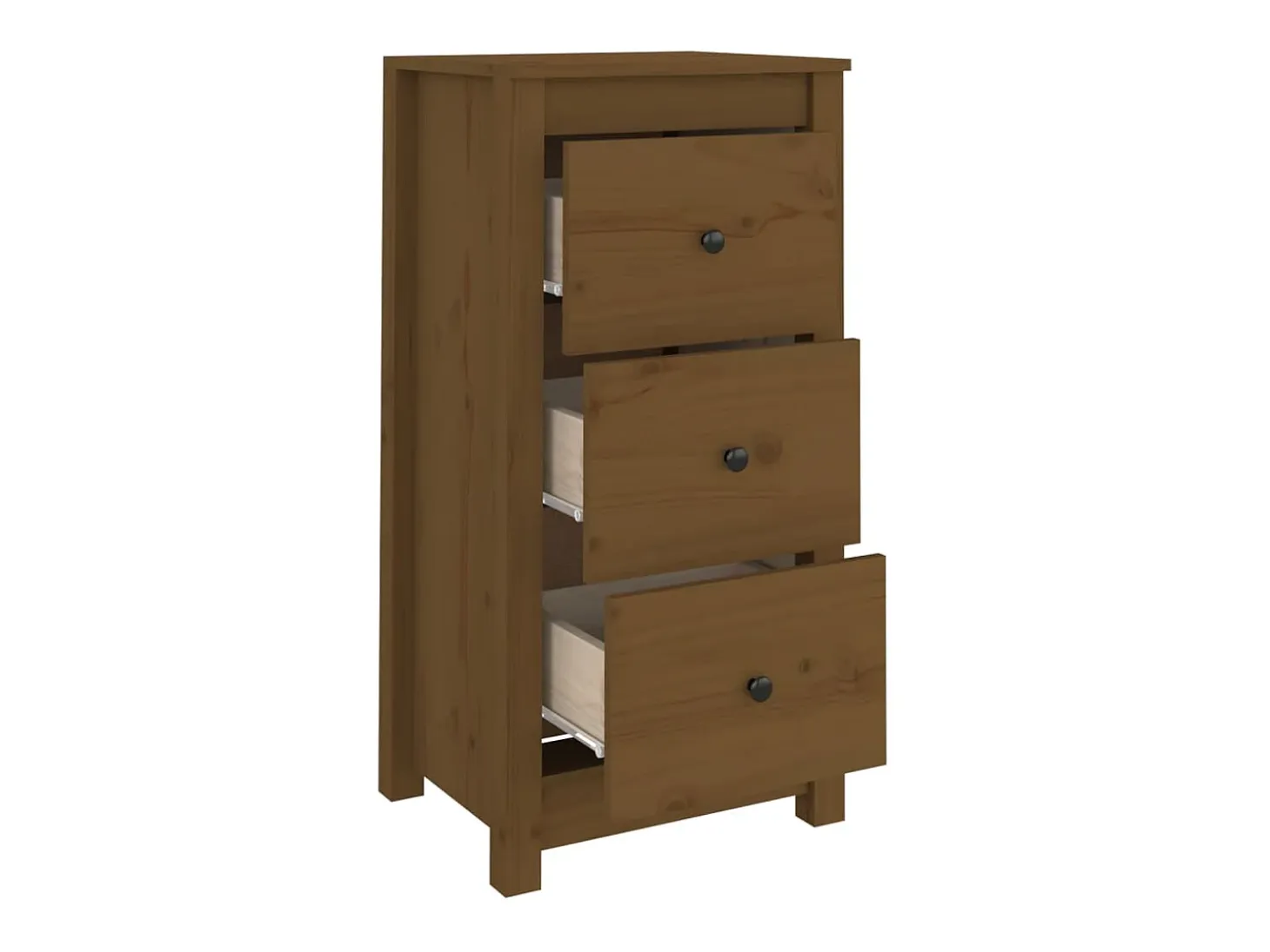 Aparador buffet cómoda armario mueble organizador cocina salón salón juego de 2 40 x 35 x 80 cm madera maciza de pino marrón 02_0036887