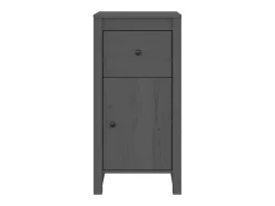 Aparador buffet cómoda armario unidad de almacenamiento organizador cocina salón salón juego de 2 40 x 35 x 80 cm madera maciza de pino gris 02_0036840
