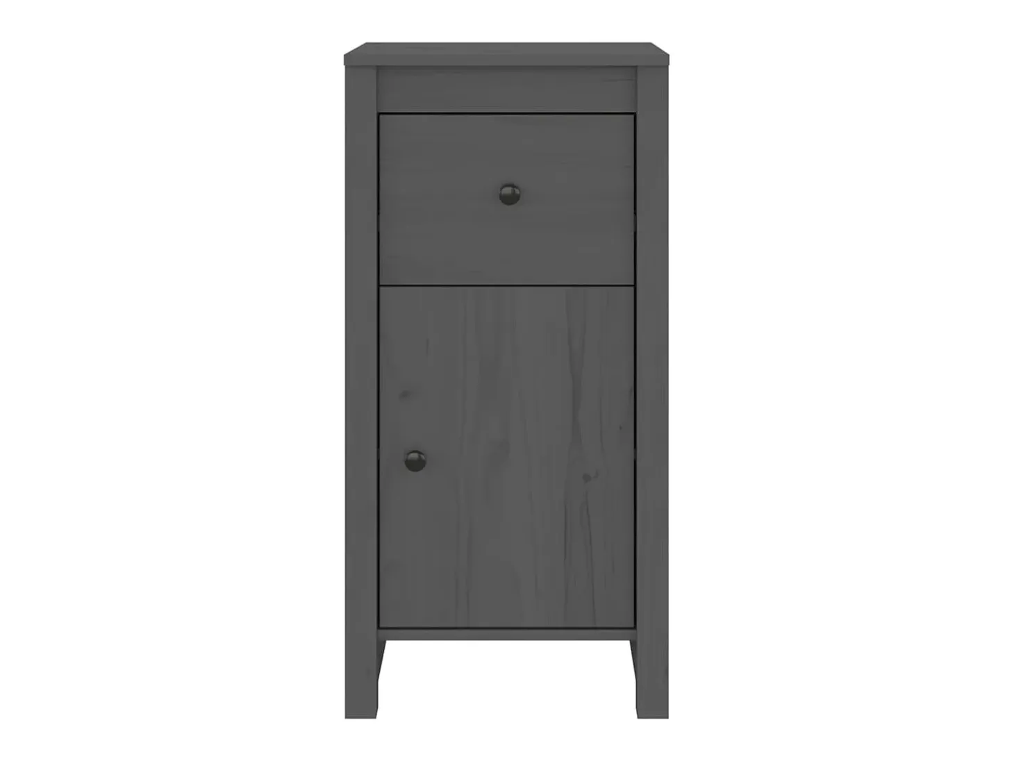 Aparador buffet cómoda armario unidad de almacenamiento organizador cocina salón salón juego de 2 40 x 35 x 80 cm madera maciza de pino gris 02_0036840