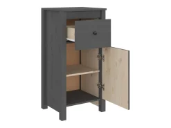 Aparador buffet cómoda armario unidad de almacenamiento organizador cocina salón salón juego de 2 40 x 35 x 80 cm madera maciza de pino gris 02_0036840