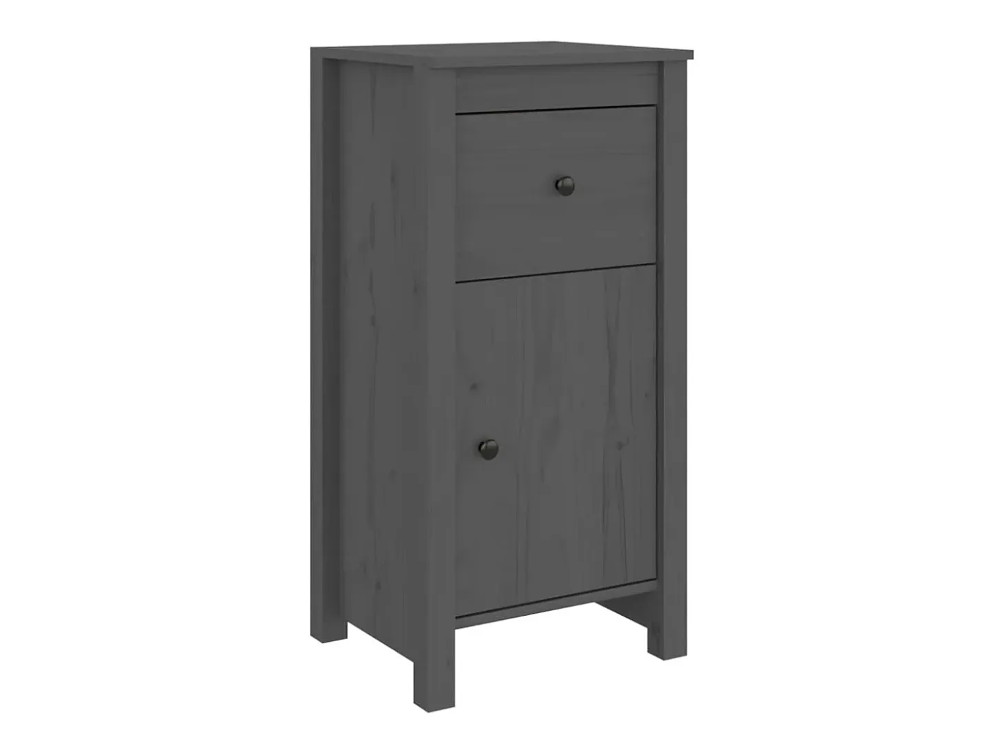 Aparador buffet cómoda armario unidad de almacenamiento organizador cocina salón salón juego de 2 40 x 35 x 80 cm madera maciza de pino gris 02_0036840