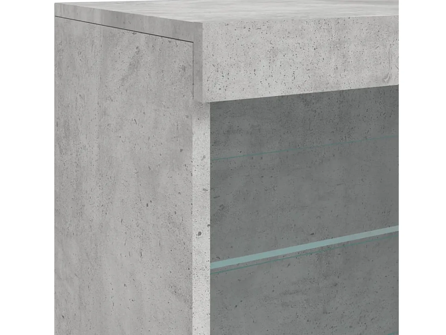 Aparador buffet cómoda armario mueble organizador cocina salón salón con luces LED 60,5 x 37 x 67 cm gris 02_0030003