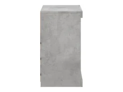 Aparador buffet cómoda armario mueble organizador cocina salón salón con luces LED 60,5 x 37 x 67 cm gris 02_0030003