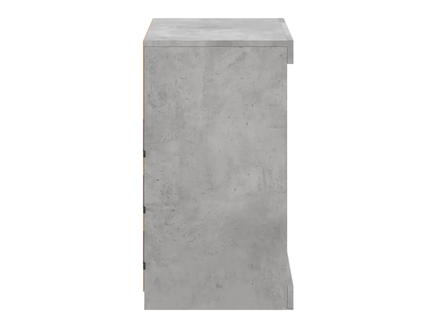 Aparador buffet cómoda armario mueble organizador cocina salón salón con luces LED 60,5 x 37 x 67 cm gris 02_0030003