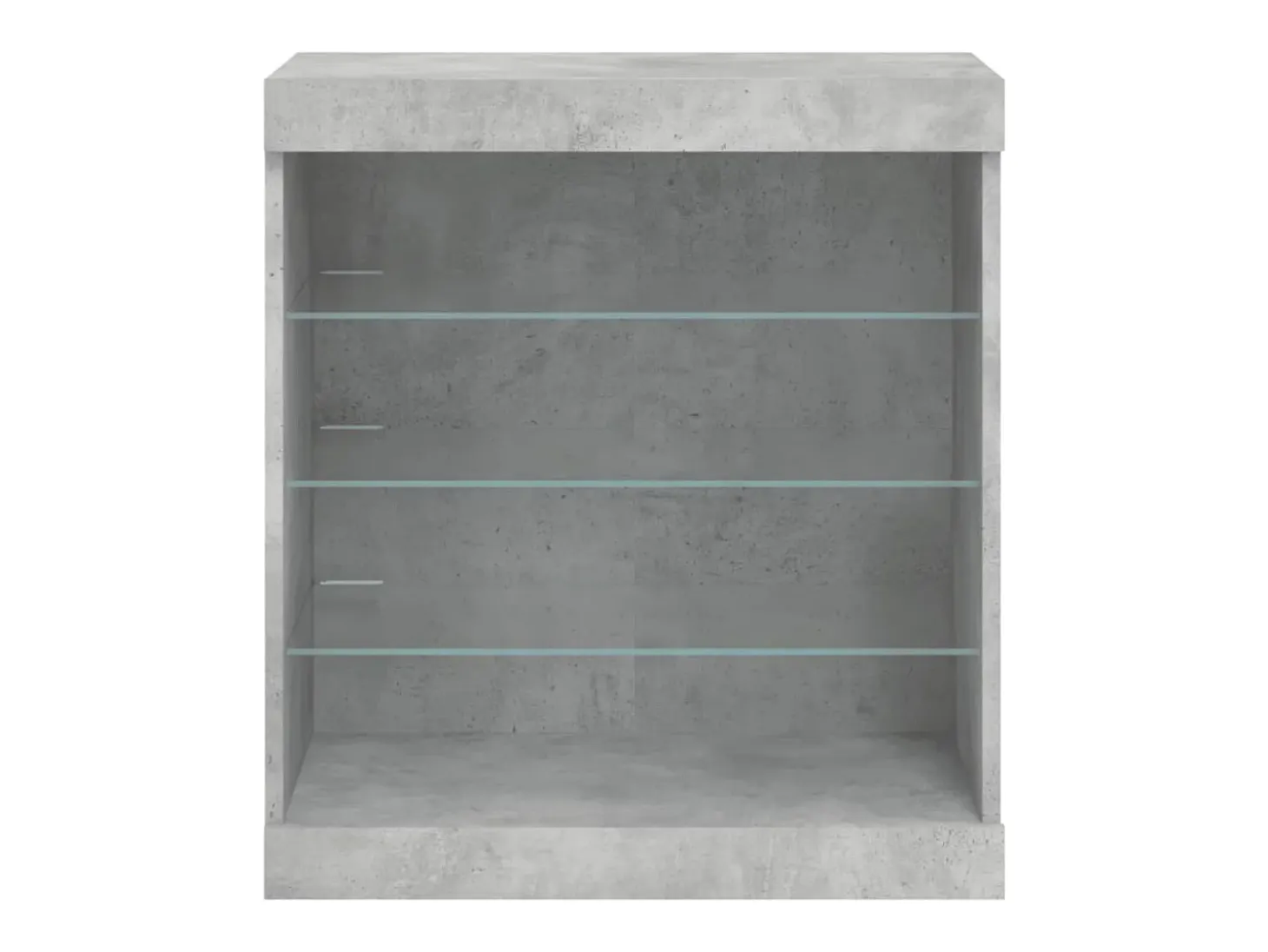 Aparador buffet cómoda armario mueble organizador cocina salón salón con luces LED 60,5 x 37 x 67 cm gris 02_0030003