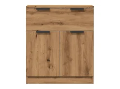 Aparador buffet cómoda armario unidad de almacenamiento organizador cocina salón sala de manualidades 60 x 30 x 70 cm madera contrachapada marrón 02_0030814