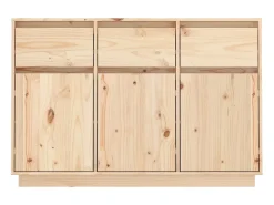 Aparador buffet cómoda armario mueble organizador cocina salón salón 110 x 34 x 75 cm madera maciza de pino marrón 02_0029515