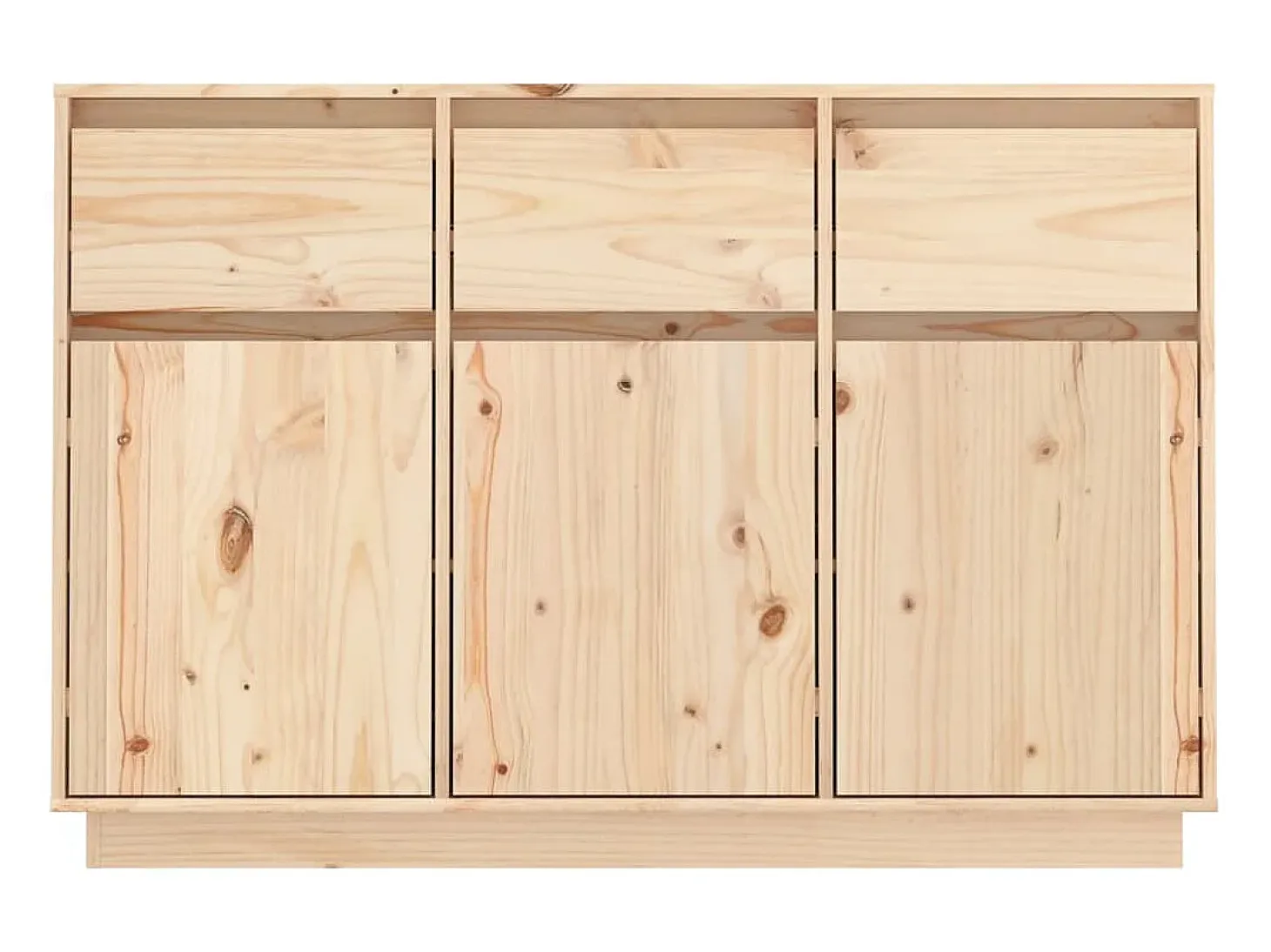 Aparador buffet cómoda armario mueble organizador cocina salón salón 110 x 34 x 75 cm madera maciza de pino marrón 02_0029515