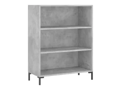 Aparador buffet cómoda armario mueble organizador cocina salón salón alto 69,5 x 34 x 180 cm madera contrachapada gris 02_0034573