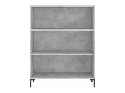 Aparador buffet cómoda armario mueble organizador cocina salón salón alto 69,5 x 34 x 180 cm madera contrachapada gris 02_0034573