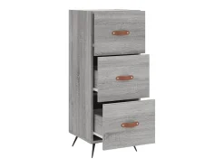 Aparador buffet cómoda armario unidad de almacenamiento organizador cocina salón salón Sonoma 34,5 x 34 x 90 cm madera contrachapada gris 02_0036344