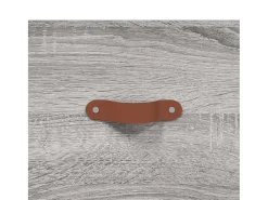 Aparador buffet cómoda armario unidad de almacenamiento organizador cocina salón salón Sonoma 34,5 x 34 x 90 cm madera contrachapada gris 02_0036344