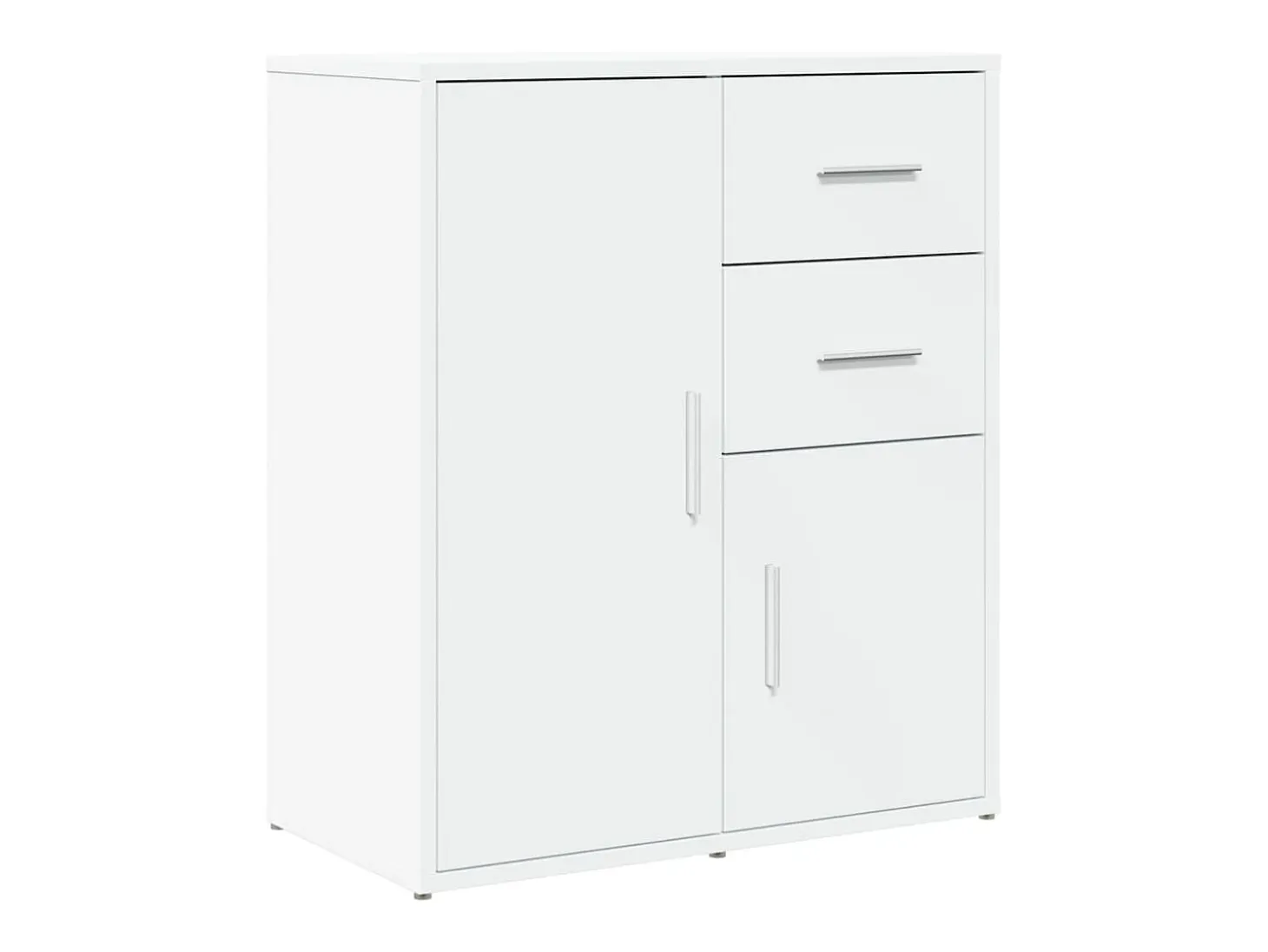 Aparador buffet cómoda armario mueble organizador cocina salón salón juego de 2 60 x 31 x 70 cm blanco madera contrachapada 02_0036676