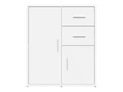 Aparador buffet cómoda armario mueble organizador cocina salón salón juego de 2 60 x 31 x 70 cm blanco madera contrachapada 02_0036676
