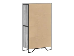 Aparador buffet cómoda armario mueble organizador cocina salón salón alto Sonoma 79,5 x 35,5 x 137,5 cm madera contrachapada gris 02_0035632