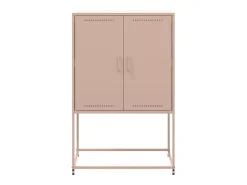 Aparador buffet cómoda armario mueble organizador cocina salón salón alto 68,5 x 38,5 x 107 cm acero rosa 02_0035159
