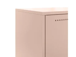 Aparador buffet cómoda armario mueble organizador cocina salón salón alto 68,5 x 38,5 x 107 cm acero rosa 02_0035159