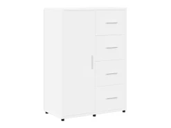 Aparador buffet cómoda armario unidad de almacenamiento organizador cocina salón salón juego de 2 60 x 31 x 84 cm blanco madera contrachapada 02_0036679