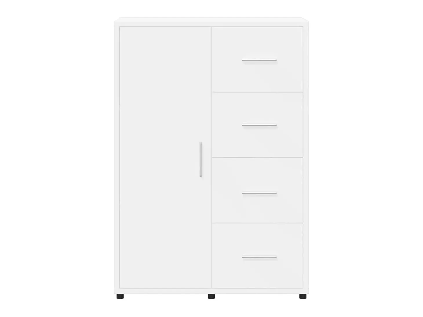 Aparador buffet cómoda armario unidad de almacenamiento organizador cocina salón salón juego de 2 60 x 31 x 84 cm blanco madera contrachapada 02_0036679