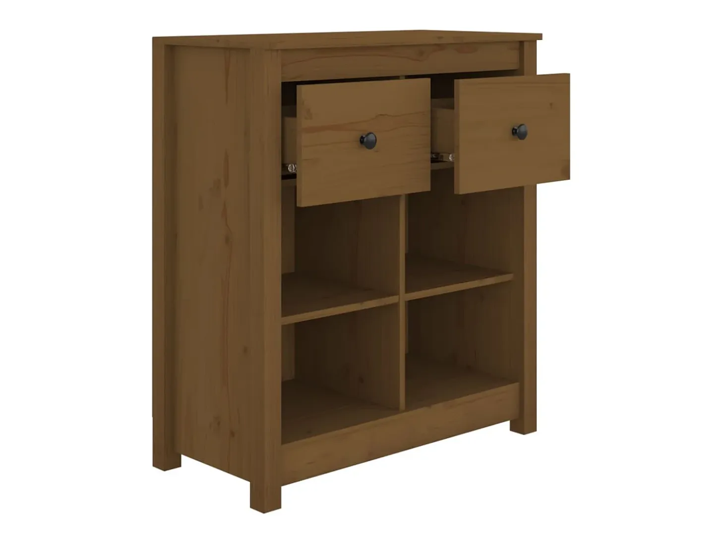 Aparador buffet cómoda armario mueble organizador cocina salón salón 70 x 35 x 80 cm madera maciza de pino marrón 02_0035761