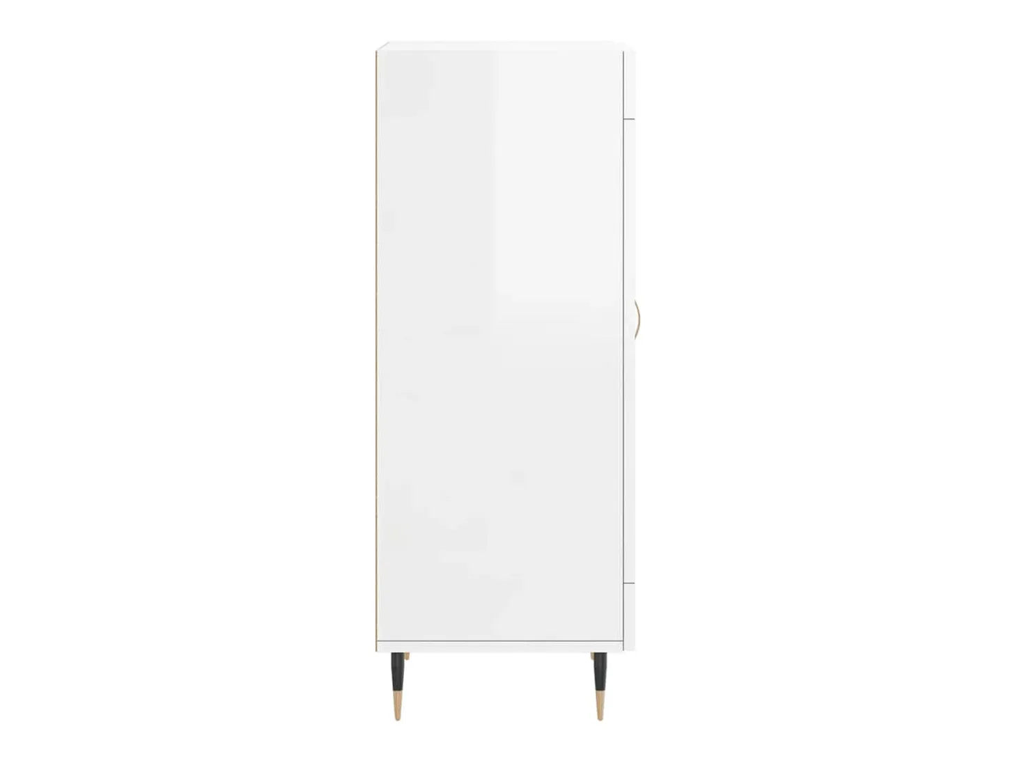 Aparador buffet cómoda armario mueble organizador cocina salón brillante 34,5 x 34 x 90 cm madera contrachapada blanco 02_0030591
