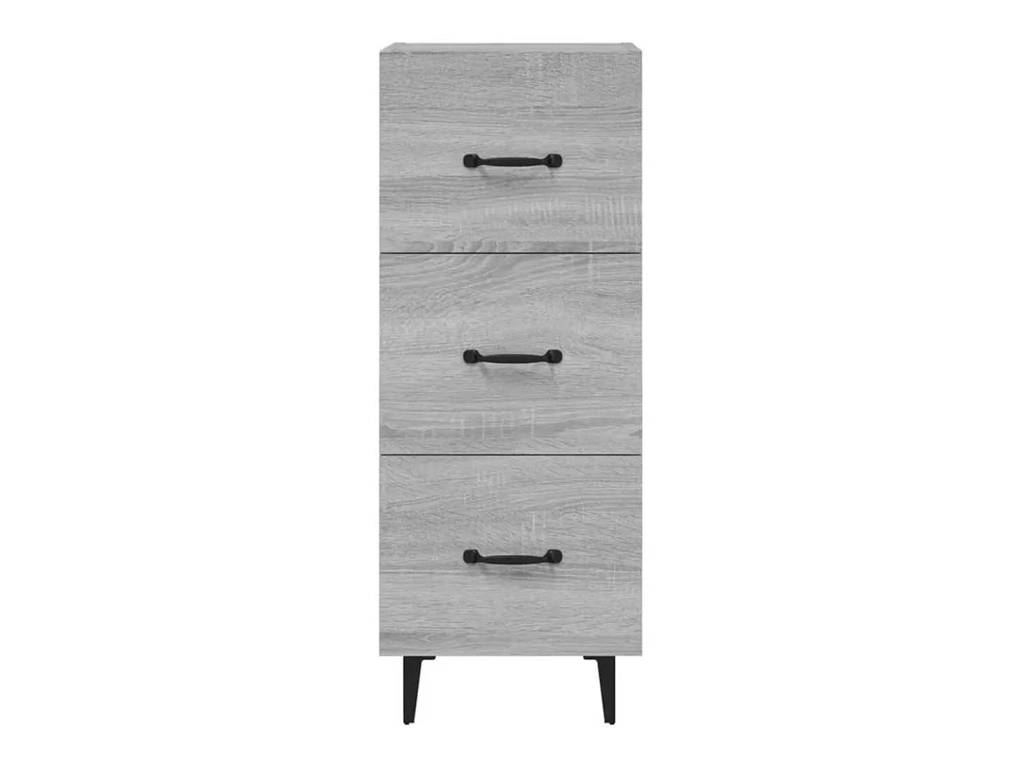 Aparador buffet cómoda armario unidad de almacenamiento organizador cocina salón salonsonoma 34,5 x 34 x 90 cm madera contrachapada gris 02_0036314