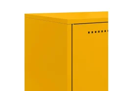 Aparador buffet cómoda armario mueble organizador cocina salón salón amarillo mostaza 68,5 x 38,5 x 107 cm acero Amarillo 02_0035704