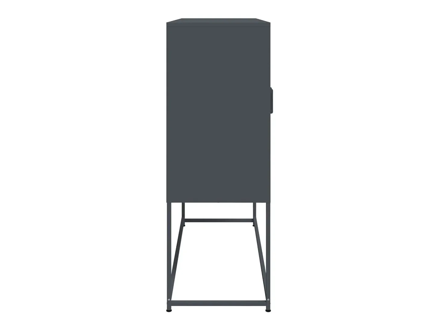 Aparador buffet cómoda armario mueble organizador cocina salón salón alto 100,5 x 39 x 107 cm acero antracita 02_0032198