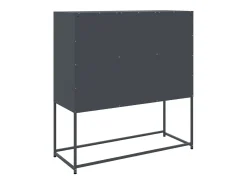 Aparador buffet cómoda armario mueble organizador cocina salón salón alto 100,5 x 39 x 107 cm acero antracita 02_0032198