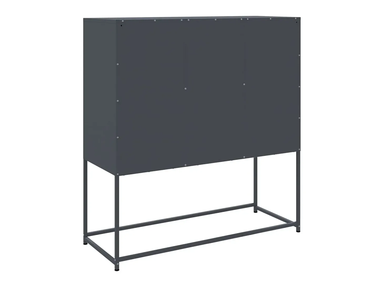 Aparador buffet cómoda armario mueble organizador cocina salón salón alto 100,5 x 39 x 107 cm acero antracita 02_0032198
