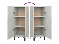 Aparador buffet cómoda armario mueble organizador cocina salón salón 34,5 x 34 x 90 cm madera contrachapada gris 02_0031894
