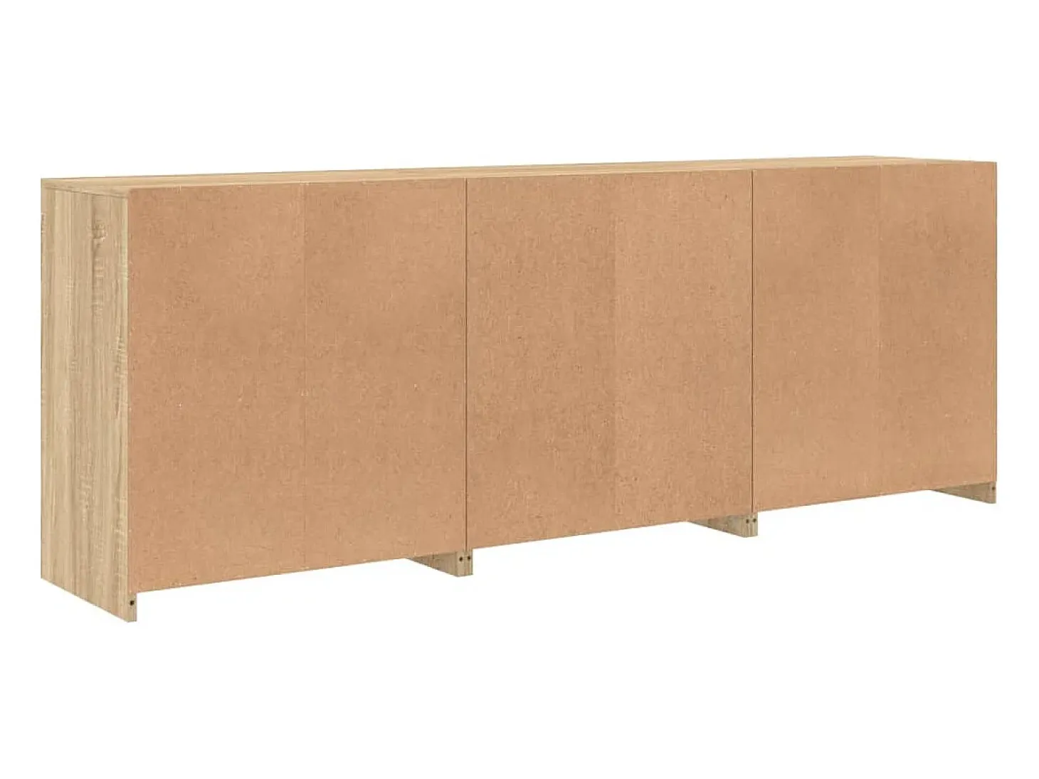 Aparador buffet cómoda armario mueble organizador cocina salón salón con luces LED sonoma 181,5 x 37 x 67 cm marrón 02_0029949