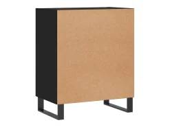 Aparador buffet cómoda armario unidad de almacenamiento organizador cocina salón salón 57 x 35 x 70 cm madera contrachapada negra 02_0035954