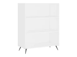 Aparador buffet cómoda armario mueble organizador cocina salón salón alto 69,5 x 34 x 180 cm madera contrachapada blanco 02_0032635