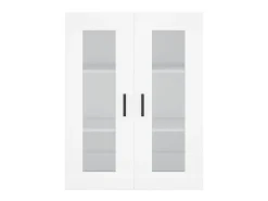 Aparador buffet cómoda armario mueble organizador cocina salón salón alto 69,5 x 34 x 180 cm madera contrachapada blanco 02_0032640