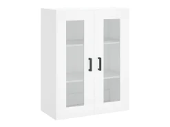 Aparador buffet cómoda armario mueble organizador cocina salón salón alto 69,5 x 34 x 180 cm madera contrachapada blanco 02_0032640