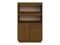 Aparador buffet cómoda armario mueble organizador cocina salón salón alto 67 x 40 x 108,5 cm madera maciza de pino marrón 02_0034758