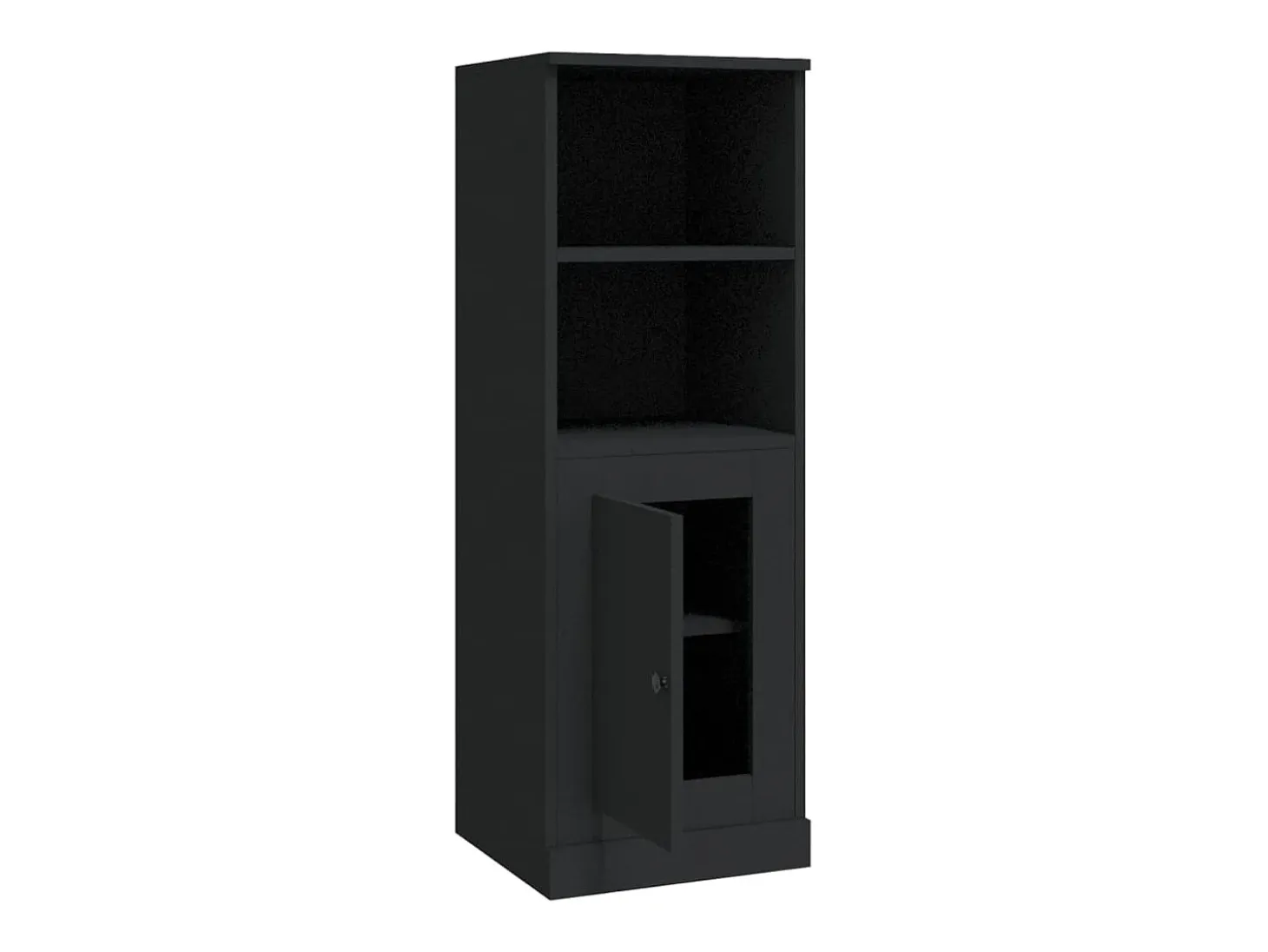 Aparador buffet cómoda armario mueble organizador cocina salón salón alto 36 x 35,5 x 103,5 cm madera contrachapada negra 02_0034912