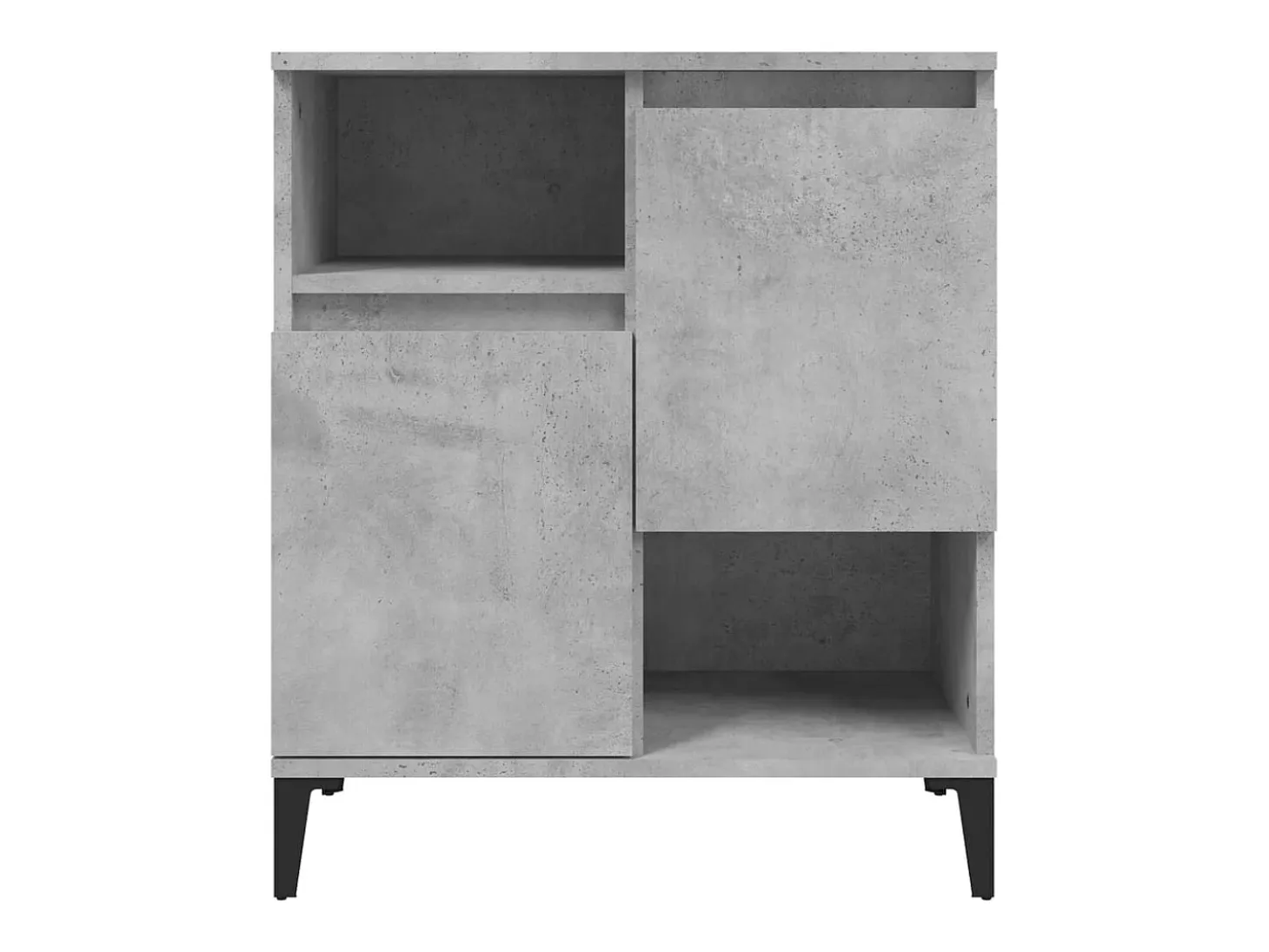 Aparador buffet cómoda armario mueble organizador cocina salón salón juego de 2 60 x 35 x 70 cm madera contrachapada gris 02_0036866