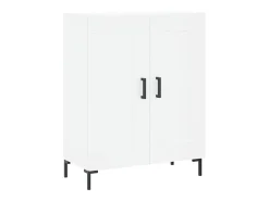 Aparador buffet cómoda armario mueble organizador cocina salón salón alto 69,5 x 34 x 180 cm madera contrachapada blanco 02_0032621