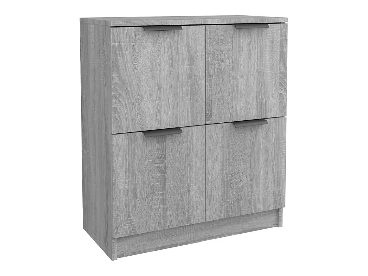 Aparador buffet cómoda armario mueble organizador cocina salón salón juego de 2 sonoma 60 x 30 x 70 cm madera contrachapada gris 02_0036954
