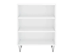 Aparador buffet cómoda armario mueble organizador cocina salón brillante 57 x 35 x 70 cm madera contrachapada blanco 02_0030648