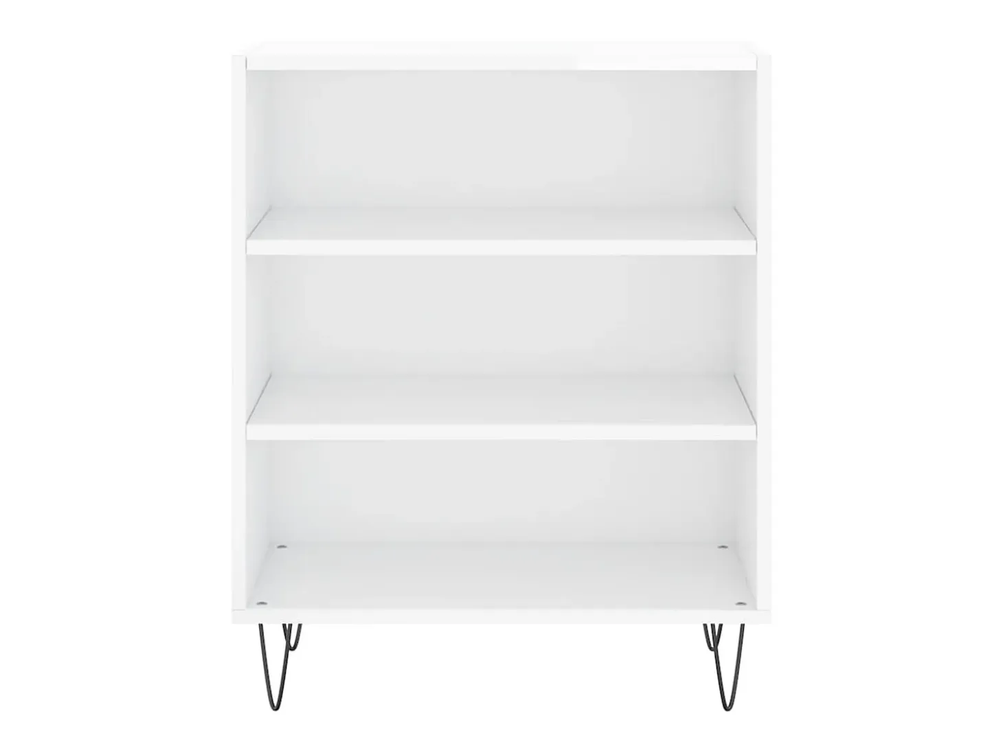 Aparador buffet cómoda armario mueble organizador cocina salón brillante 57 x 35 x 70 cm madera contrachapada blanco 02_0030648