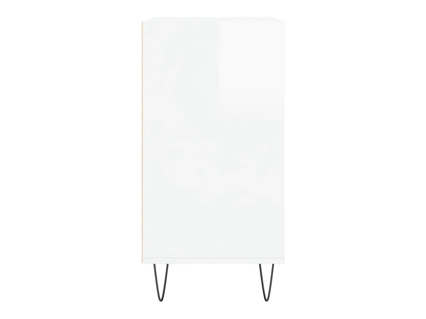 Aparador buffet cómoda armario mueble organizador cocina salón brillante 57 x 35 x 70 cm madera contrachapada blanco 02_0030648