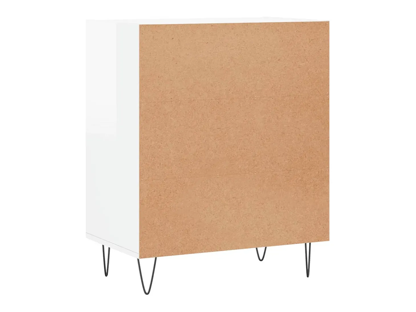 Aparador buffet cómoda armario mueble organizador cocina salón brillante 57 x 35 x 70 cm madera contrachapada blanco 02_0030648
