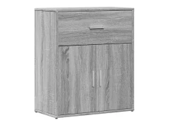 Aparador buffet cómoda armario unidad de almacenamiento organizador cocina salón salón juego de 2 sonoma 60 x 31 x 70 cm madera contrachapada gris 02_0036959