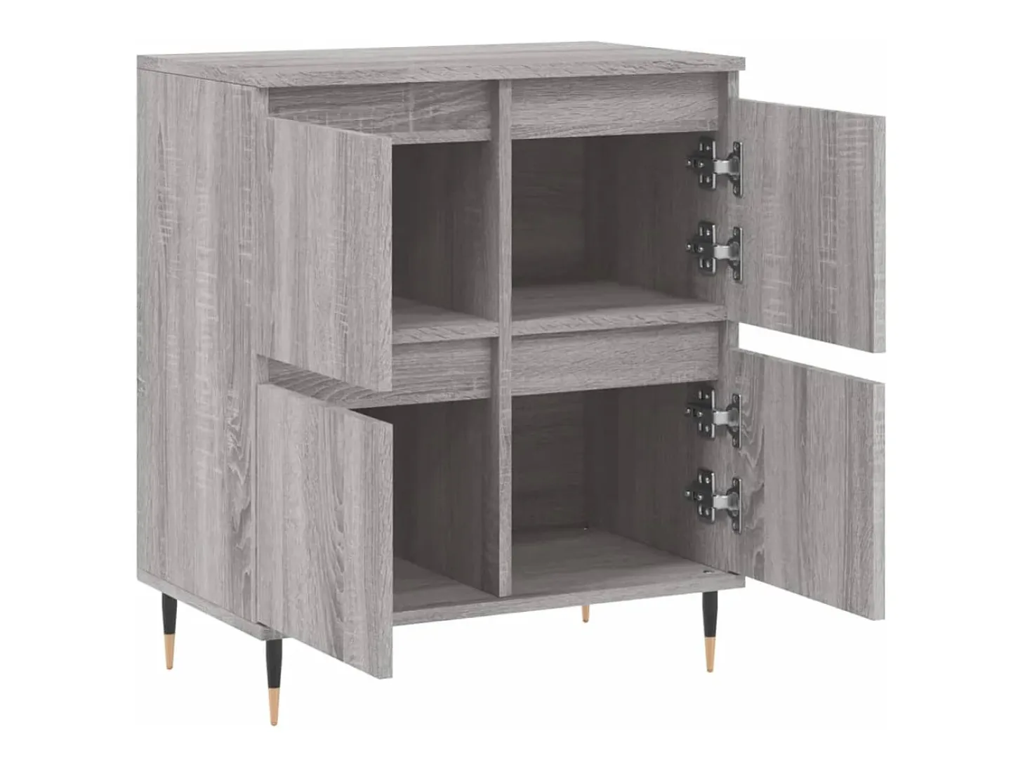 Aparador buffet cómoda armario unidad de almacenamiento organizador cocina salón salonsonoma 60 x 35 x 70 cm madera contrachapada gris 02_0036394