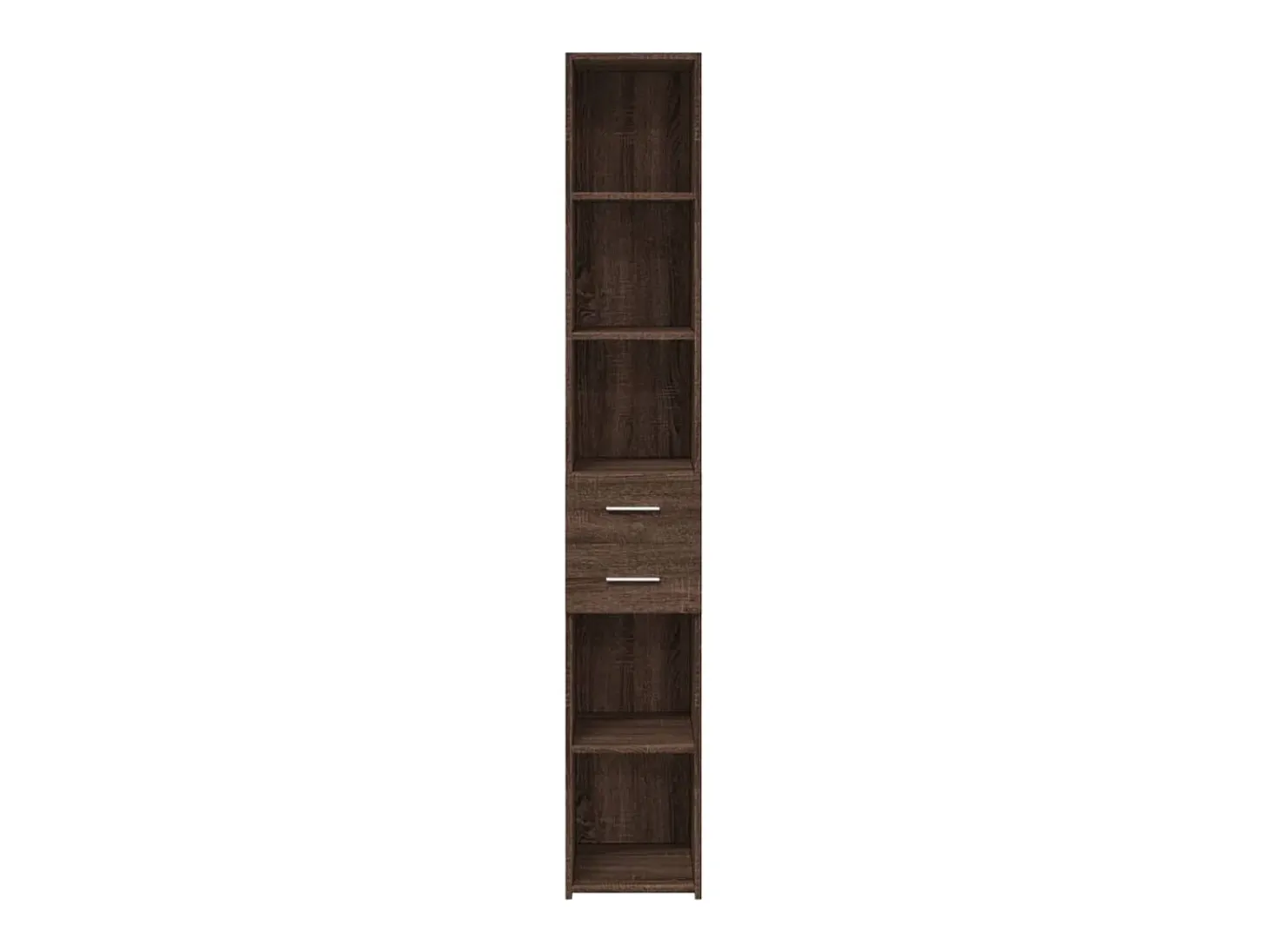 Aparador buffet cómoda armario mueble organizador cocina salón salón alto 30 x 42,5 x 185 cm madera contrachapada marrón 02_0033575