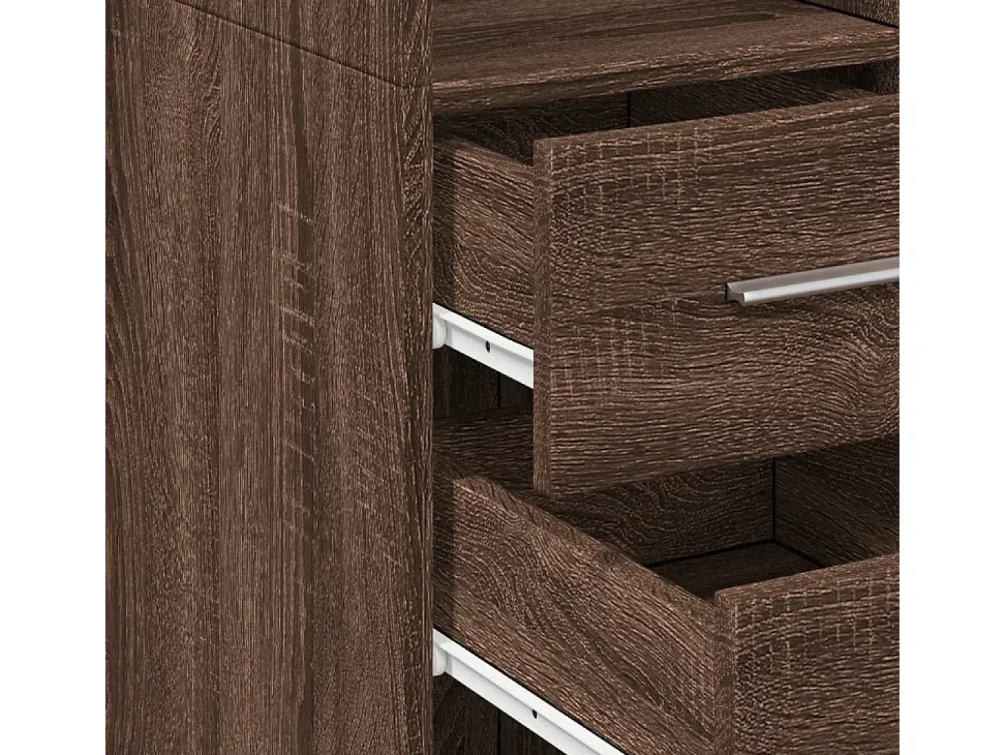 Aparador buffet cómoda armario mueble organizador cocina salón salón alto 30 x 42,5 x 185 cm madera contrachapada marrón 02_0033575